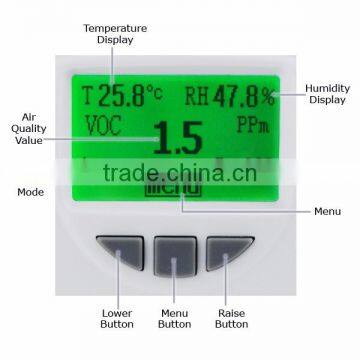 Wallmount Desktop Gas Detector Air Quality Meter VOC Tester Humidity Temperature Display Color Indicator photo-6