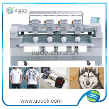 Hot sale t shirt embroidery machine with 4 heads