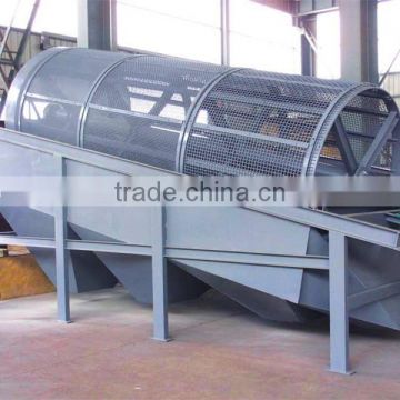 Alluvial gold ore trommel screening machine