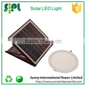 New style 15 watt portable solar panel powered led panel lamp ceiling light