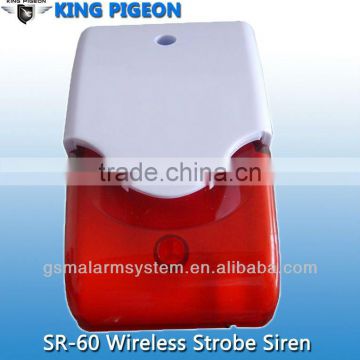 SR-60 wireless outdoor strobe siren with flash light and loud sound