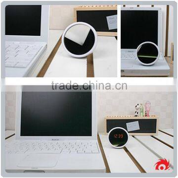 Creative Digital Electrical Gift Beautiful Ladys Small LED Desk Table Make Up Mirror Alarm Clock photo-2