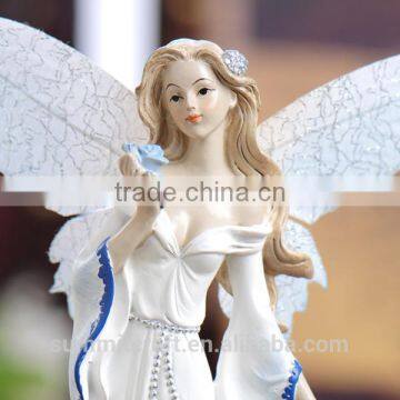 Pure White Resin Slim Fairy Figures photo-2