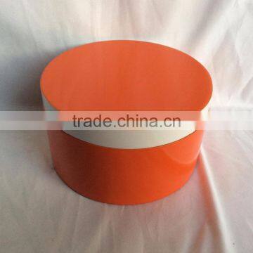 High quality best selling eco friendly new collection round lacquered box in orange color from Vietnam