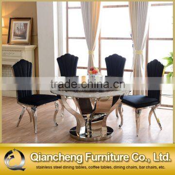 Marble Top Rotating Dining Table for 4 People photo-3