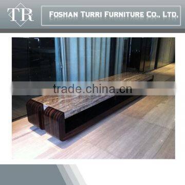 High End Classic Model Wooden Base Marble Coffee Table photo-6