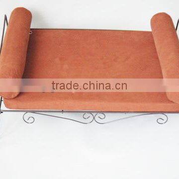 RH-4736 Metal Frame Scroll Rmovable Zippered Covers Comfort Pet Safa Dog Bed photo-2