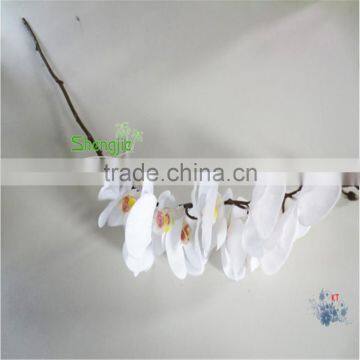 SJ20170013 GZ high quality colorful plastic flowers for indoor decoration artificial silk orchid