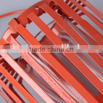 Portable Painted Iron+Glass Candle Holder/Home Decoration Candlestick photo-3