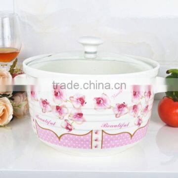 9" Porcelain Round Microwave Saucepan With Glass Lid photo-2