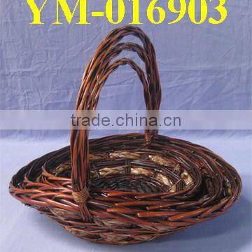 Willow Basket for Flowers