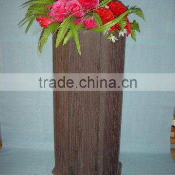 decorative wooden carved vase,wooden flower pot