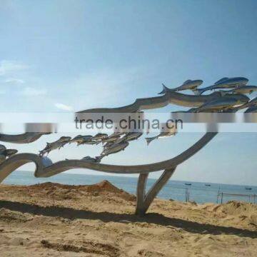 Large metal fish outdoor garden sculpture for sale