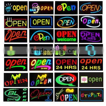 Outdoor full color commercial acrylic LED signs/ replacement neon sign colorful LED resin signs