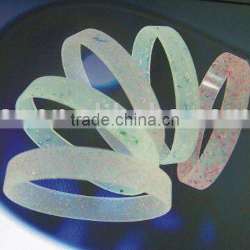 Glow in the dark silicone bracelet