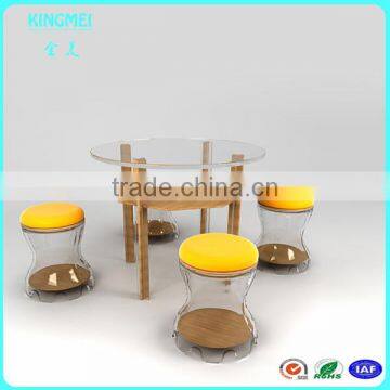 Round acrylic coffee table ,living room modern and popular acrylic lucite furniture,high quality acrylic desk chair