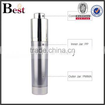 30ml 50ml China High Quality Fancy Gold UV Plastic Cosmetic Airless Bottle Rotary Pump for Personal Care Lotion Serum photo-3