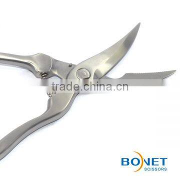 SPO0007 LFGB Certificated 10" Kitchen Shears 3cr15 Heavy Poultry All Steel With Spring and Lock photo-5