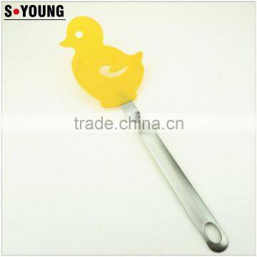 Duck Shape Animal Printing Cute Slotted Nylon Turner photo-2