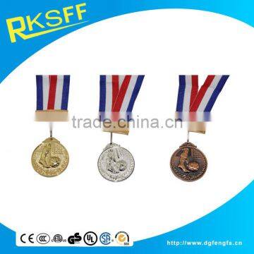 Gold Medal Football Match Medal With Ribbon photo-6