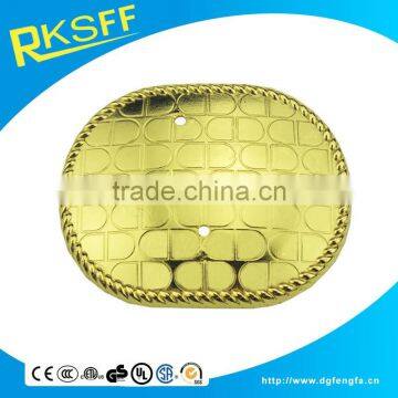 plated imitation gold soap shape belt buckle