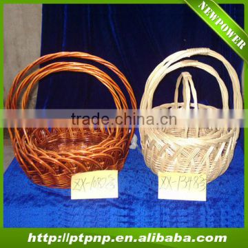 China factory wholesale folk wicker basket with handles