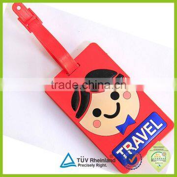 Profession factory custom logo rubber bag tags id card holder tag