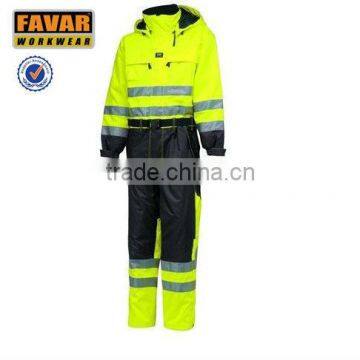 flame retardant high visbility coveralls with reflective tapes