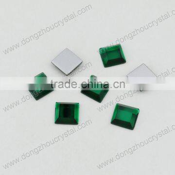 DZ-1008 decorative flat back crystal square cut glass stones for clothes