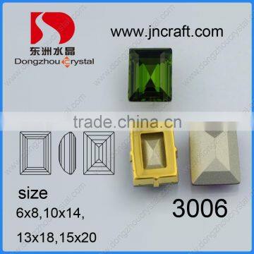 China Garment Accessory Imitation SW Light Sapphire Rectangle Rhinestone for Wedding Dress photo-2