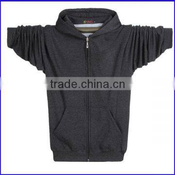 Design Your Own Colorblock High Quality Plain Cotton Casual Full Face Zip Hoodie