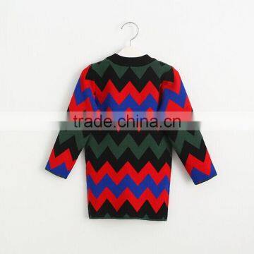 Wholesale Matching Clothes Mother and Daughter Girls Wave Pattern Knitt Dress photo-4
