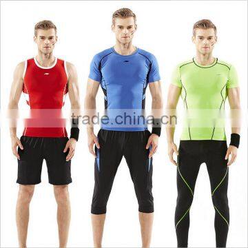 2017 new quick-dry breatheable men's running sportswear