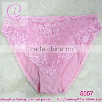 Stretch cotton fabric high cut panties