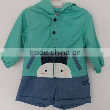 baby boys coat and shorts 2pcs suits for summer