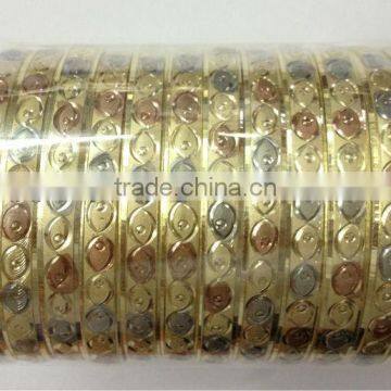 Imitation Jewelry, Gold Plated Bangles, Diamond Cut Bangle, Fashion Jewelry, Tri Color Plated Bangle photo-6