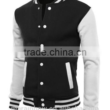 High Quality New Arrival Stylish Men's Full Button Fleece Blank Varsity Baseball Jackets Custom Wholesale Streetwear