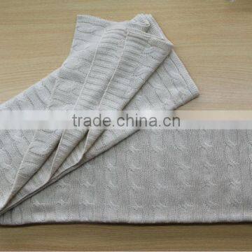 High quality cashmere knitting blanket factory china