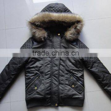 Women Nylon Twill Hoody Winter Padding Jacket