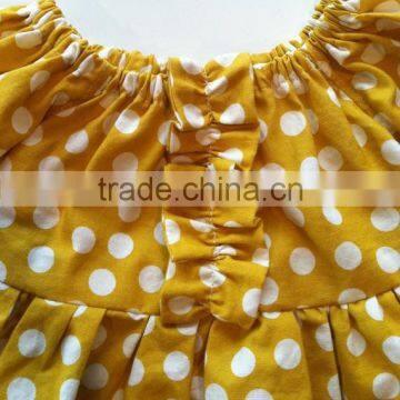 Ginger and White Polka Dot Smocked Dress Baby Girl Party Dress Frock Design Baby Polka Dot Dress photo-4