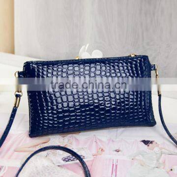 Korean Fashion Single Shoulder pu Leather Crocodile Lady Women's Shopping Hand Bag photo-4