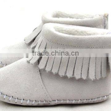 2017 Winter Toddler Shoes Leather Moccasins Boot Outsole for Baby Boot photo-3
