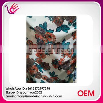 Wholesale printed floral chiffon fabric for Scarf CP1031