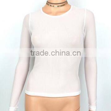 Runwaylover New Style 2017 Ladies Fashion Transparent Sexy T-Shirt