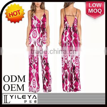 2015 latest ladies colorful one piece jumpsuit with long pants