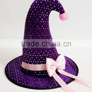 2X Lovely Witch Hat With Bow Knot Halloween Hat for Kids New photo-2