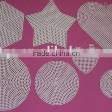 DIY material cross stitch Plastic canvas sheets and shapes /hearts,star,round,Hexagon