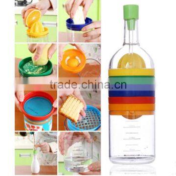 8 In 1 Multifunction Kitchen Gadgets Useful Bottle Professional Vegetable Gadget Separator Juicer Funnel Measuring Cup KC1467 photo-3