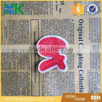 Alphabet Letter R Patch Uniform Embroidered Patch Sew Iron on Badge Applique Red Letter Towel Patch photo-2