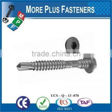 Made in Taiwan Double Thread Hex Flange Fibercement Light Section Heavy Duty Wafer Head Steel Special Self Drilling Screw photo-2
